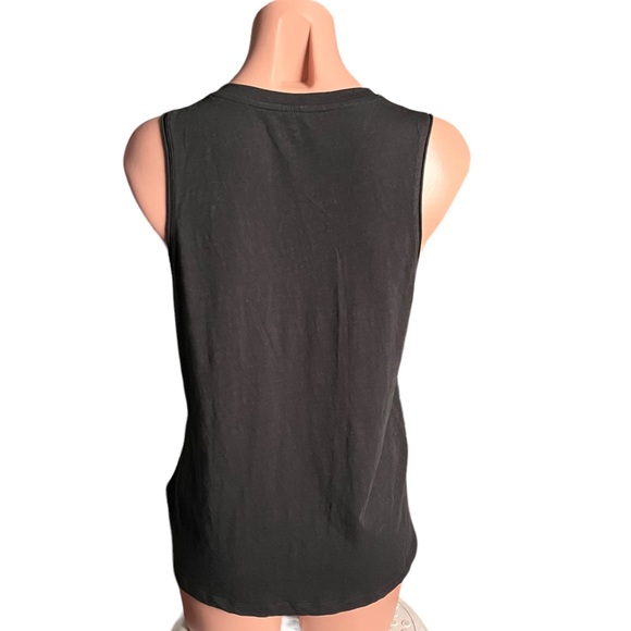 NWT MADEWELL Whisper Cotton V Neck Pocket Tank In True Black size M - Picture 6 of 9